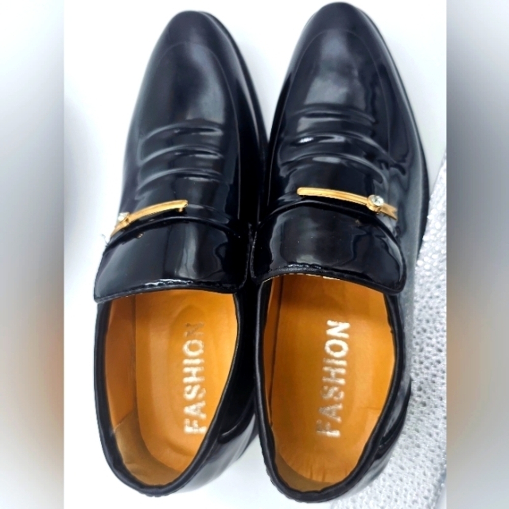 Men’s Classic Black Slip-On Oxford Dress Shoes – Size 6.5 / EU 38 New No Box - Picture 5 of 8